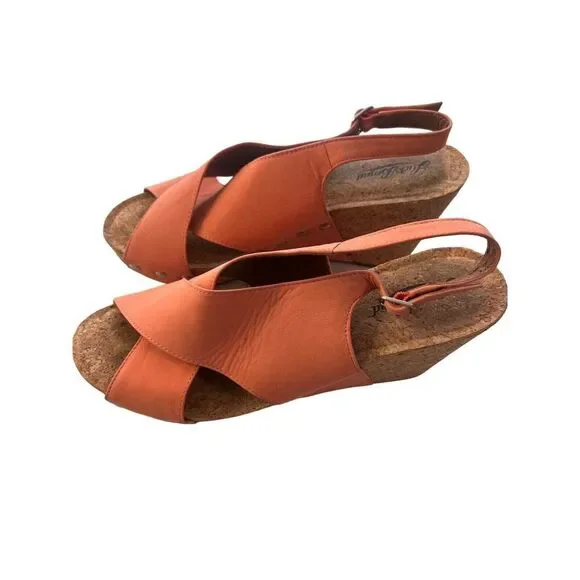 Lucky Brand |‎ Coral Cross Wedge Cork Sandals | Women's Size 9.5 - Picture 2 of 10
